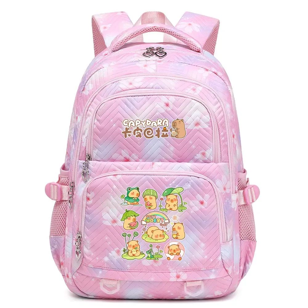 mignon capybara étudiant sac à dos étanche filles enfants retour à l'école livre sacs adolescents cartables femmes voyage sac à dos mochila