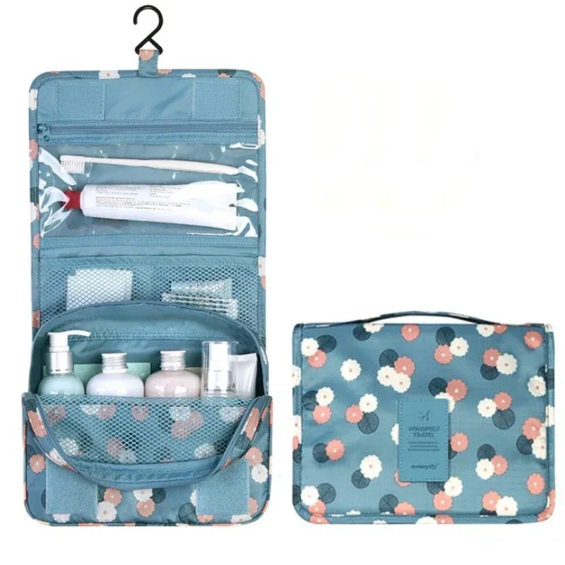 sac de voyage multifonctionnel avec crochet, sac de rangement pour maquillage et cosmétiques, sac étanche pour articles de toilette, organisateur de beauté, sac de rangement pour salle de bain, sac pour femmes.