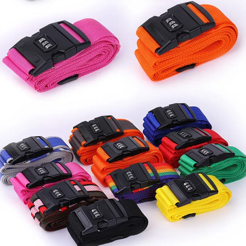 ceinture sécurité sangle réglable mot passe nylon couleur multiple valise sac voyage protection antivol