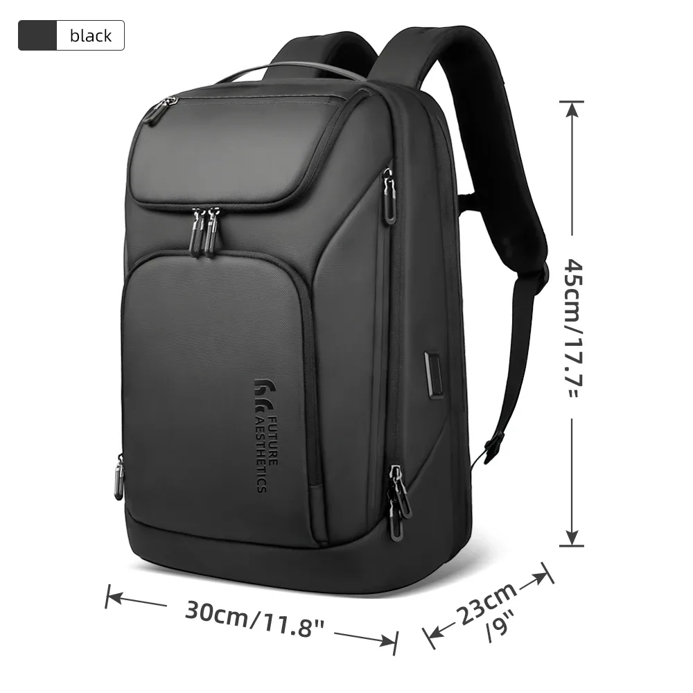 heroic knight-sac à dos étanche pour ordinateur portable d'affaires, grande capacité, multi-usage, travail, sac lancé au bureau, port usb pour touristes, 17.3 pouces