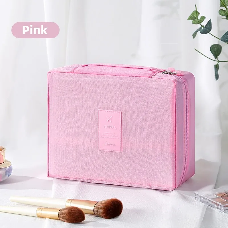 grande trousse de toilette pour femmes, sac de voyage imperméable pour cosmétiques, organiseur de maquillage avec ouverture facile, étui de rangement beauté