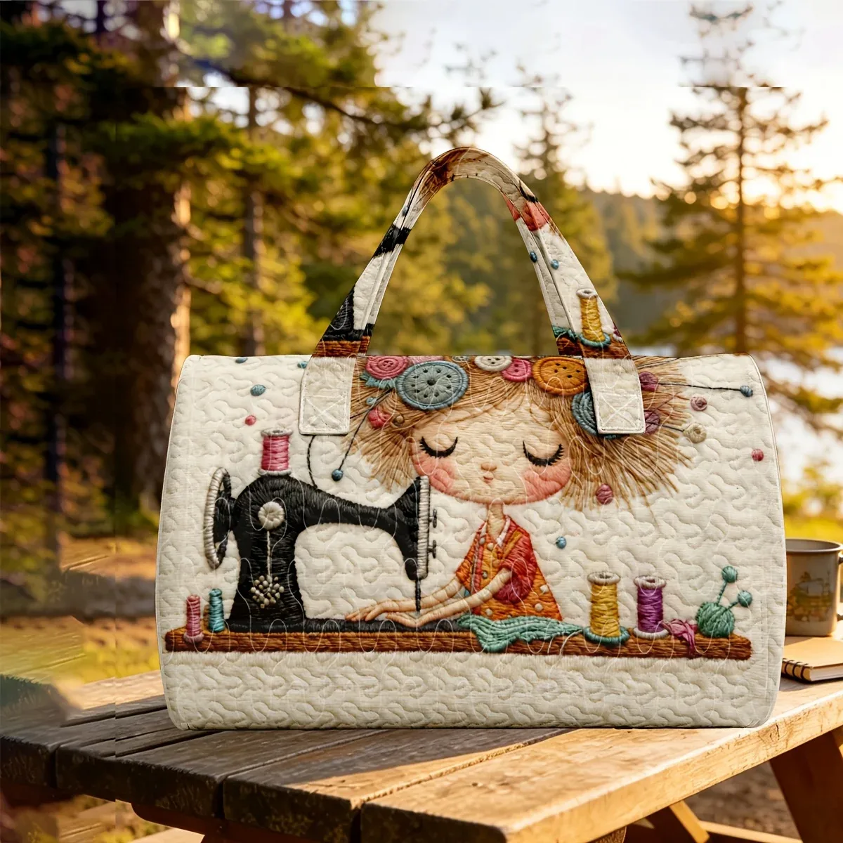 sac de voyage matelassé 3d de grande capacité, sac de cabine pour courts trajets