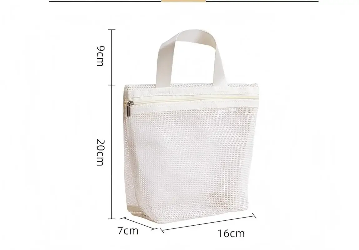 homefish sacs de rangement en maille pour maquillage et articles de toilette, sacs à main portables de voyage, organisateur suspendu pour outils de douche et de toilette