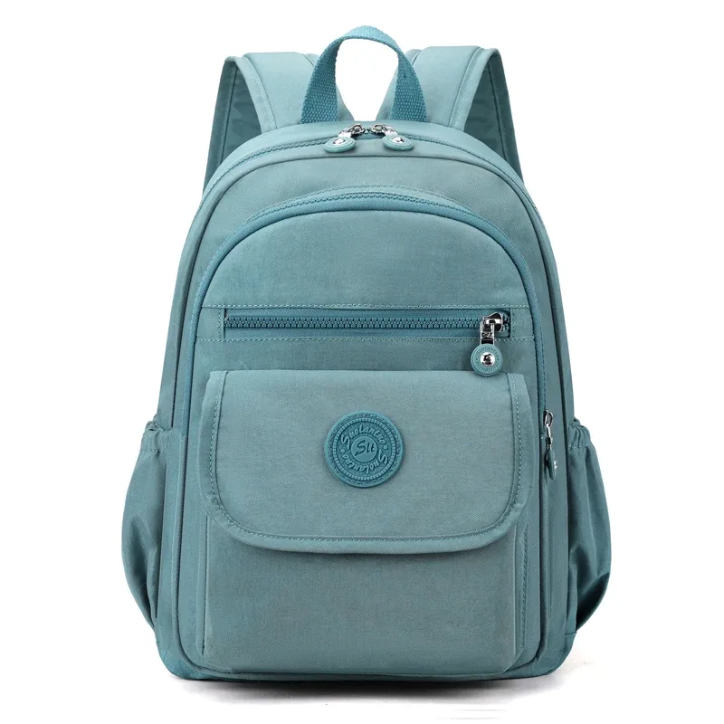 sac à dos de voyage noir élégant et léger pour femmes, grande capacité, avec bretelles réglables, pour l'école et les loisirs b