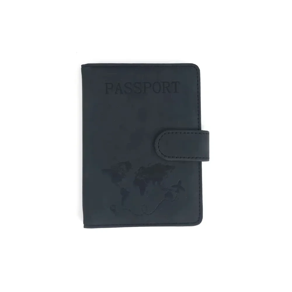 étui de transport multifonctionnel personnalisé en pu avec fermeture magnétique rfid pour passeport, carte sim, carte, billet, organiseur de documents