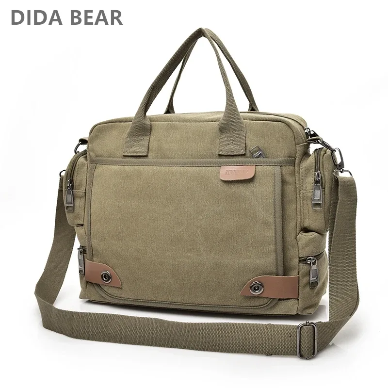 marque hommes sacs à bandoulière mâle toile sacs à bandoulière garçon sacs de messager homme sacs à main pour voyage décontracté grand cartable gris