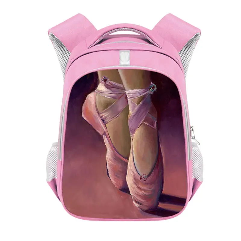 sac à dos imprimé de gymnastique rythmique pour filles, sac d'école de 13 à 16 pouces, sac de rangement de voyage de grande capacité, sac à dos d'athlète de danse