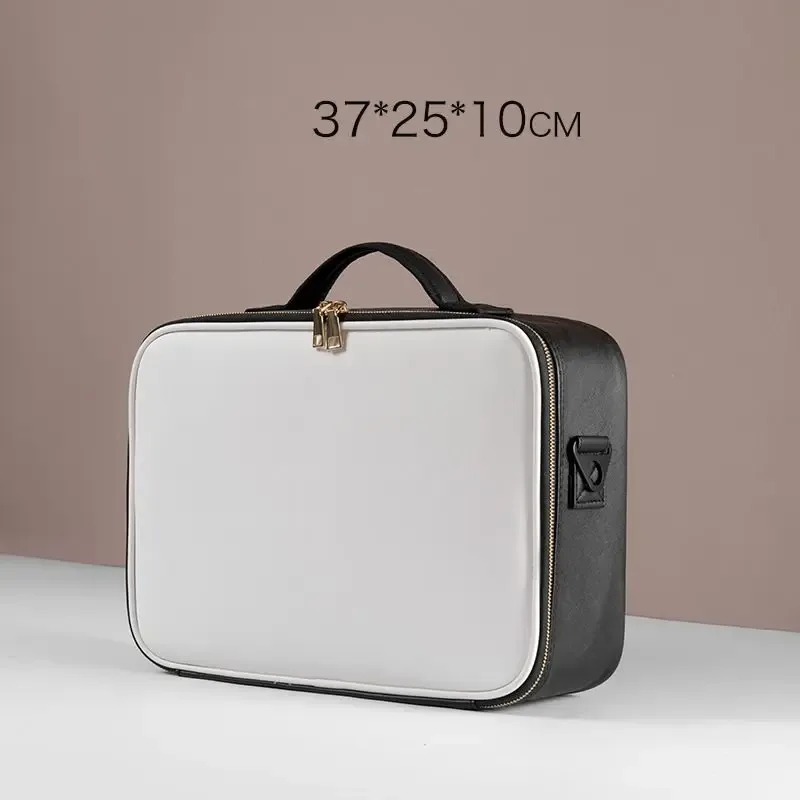 sac de maquillage de beauté en cuir pu, nécessaire, étanche, nouvelle trousse de maquillage de grande capacité, sac à cosmétiques professionnel