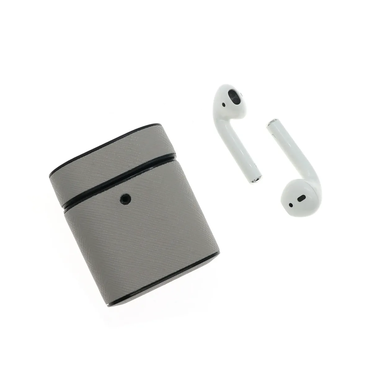 boîte en cuir saffiano personnalisée pour airpods 1/2 pro, housse de protection pour écouteurs apple air pods 2 pro