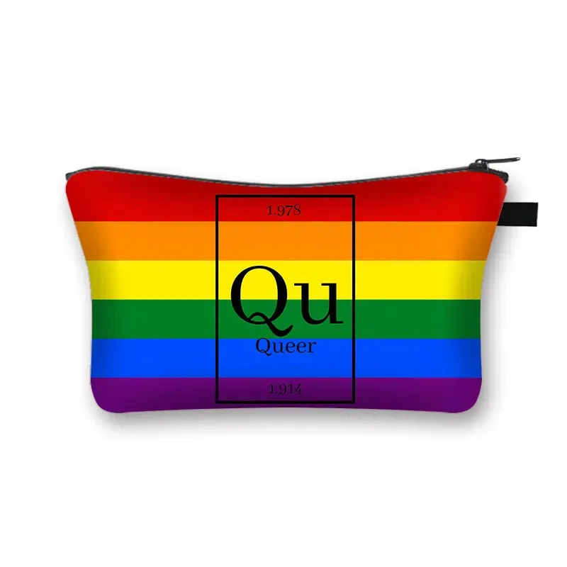 trousse de maquillage pour femmes, tableau périodique des éléments imprimés, sac de maquillage pour femmes, pochette à fermeture éclair, rouge à lèvres, organisateur pour sac de cosmétiques