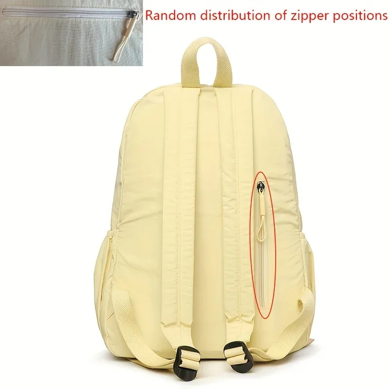 sac à dos minimaliste léger de grande capacité avec bretelles réglables, sacs à dos décontractés de voyage de sport de style collégial