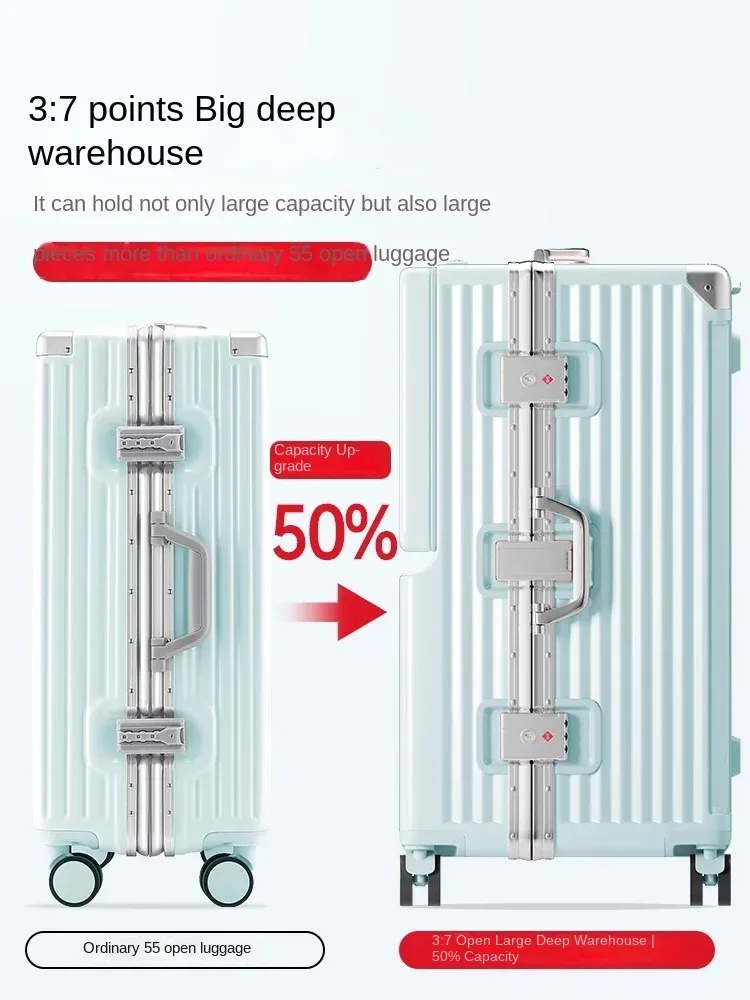 valise pvc blanc gris ligne verticale roulettes poignées supérieure latérale transport voyage grande capacité