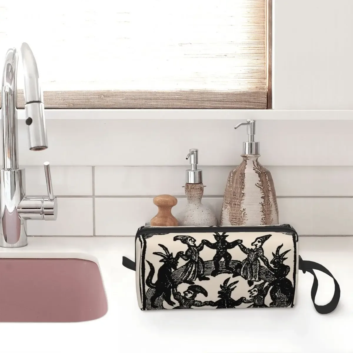 trousse de toilette de voyage personnalisée pour femmes, trousse de maquillage cosmétique, kit de rangement de beauté dopp