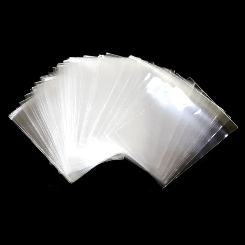 100 pièces/ensemble transparent jeu carte manchon id porte-carte de crédit couverture sac étui cartes de jeu d'affaires protecteur manchon organisateur