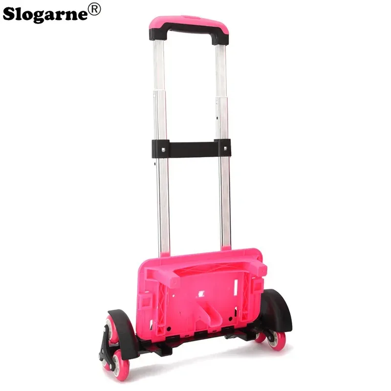 sac à dos pour enfants, roues de chariot à tige de traction, accessoires de sac d'école pour enfants, tige de direction, stator pour étudiants, monter les escaliers, 6 roues, pièces de sacs