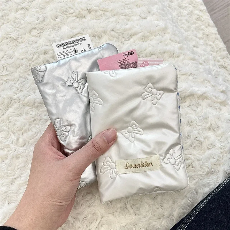 porte-passeport coréen avec nœud en forme de cœur pour femmes, mignon, billet de voyage, porte-carte d'identité, étui de couverture pour passeport, accessoires de voyage