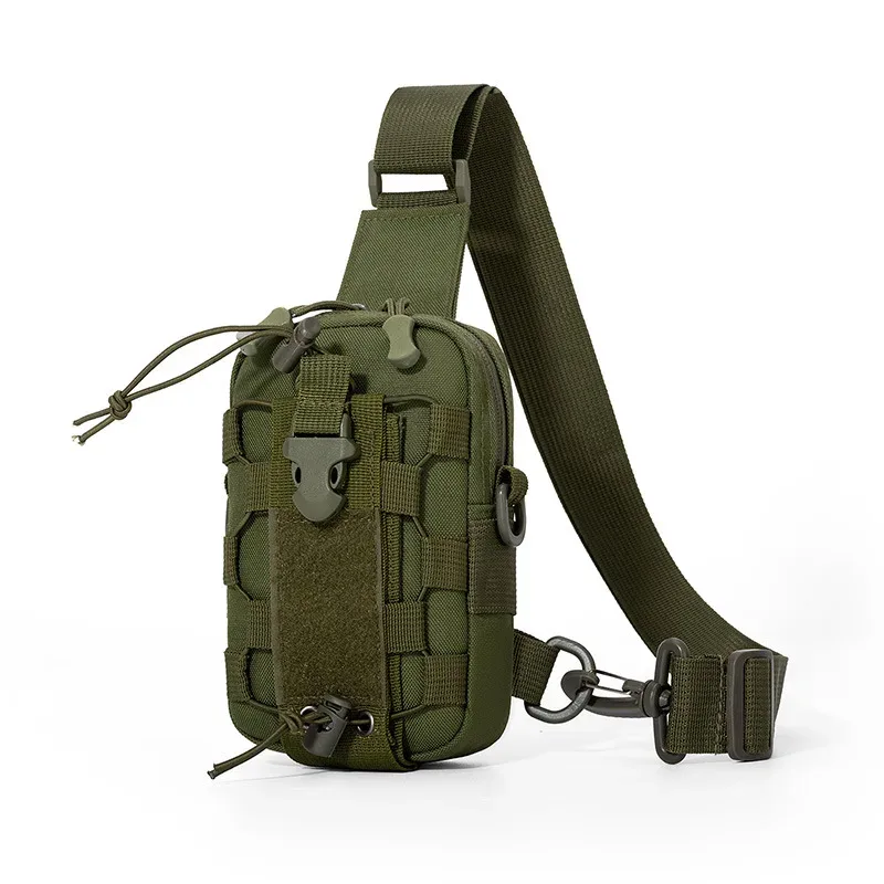 sac de poitrine multifonctionnel tactique pour homme, sac banane pour bouteille d'eau, pochette de rangement pour téléphone, idéal pour le camping et le cyclisme