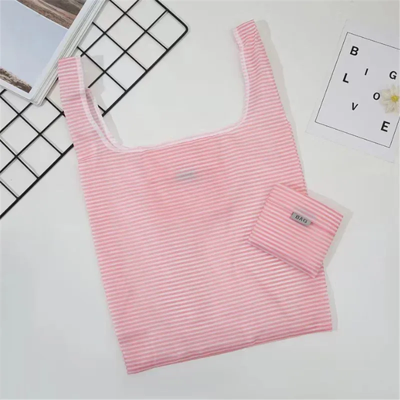 sac de shopping vert pliable imprimé à la mode, fourre-tout, pochette pliante, sacs à main pratiques, sacs de rangement de grande capacité