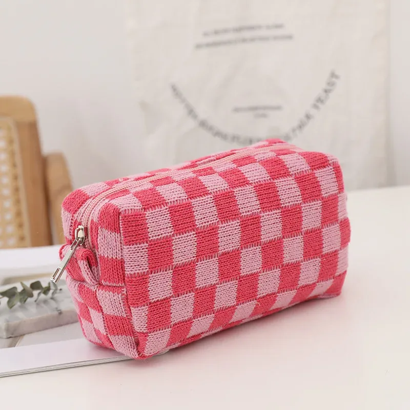 trousse à cosmétiques trousse de maquillage trousse de maquillage de voyage portable pochette à crayons mignonne trousse de toilette pour femmes pour les filles en voyage