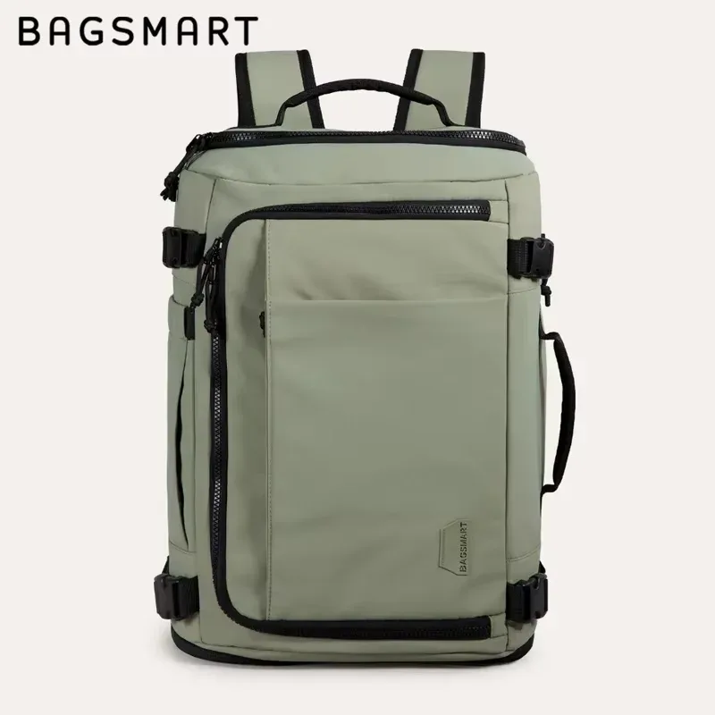 sac dos polyester gris noir compartiments multifonctionnels voyage grande capacité organisateur étanche ordinateur portable chaussures