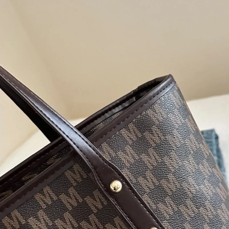 sac à bandoulière polyvalent de grande capacité avec imprimé lettres, sac à main de luxe de marque tendance rétro, sac fourre-tout pour les navetteurs