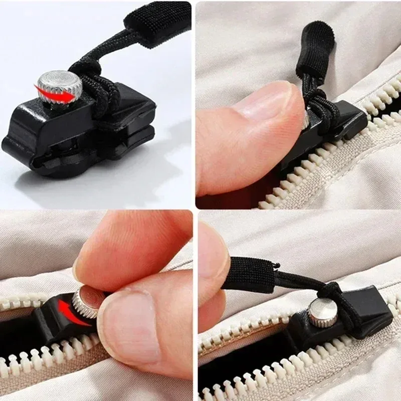 kit de réparation de fermeture éclair instantanée, 2 à 6 pièces, fixation de fermeture éclair de remplacement, dents coulissantes, tête de fermeture éclair de sauvetage, 3 tailles différentes