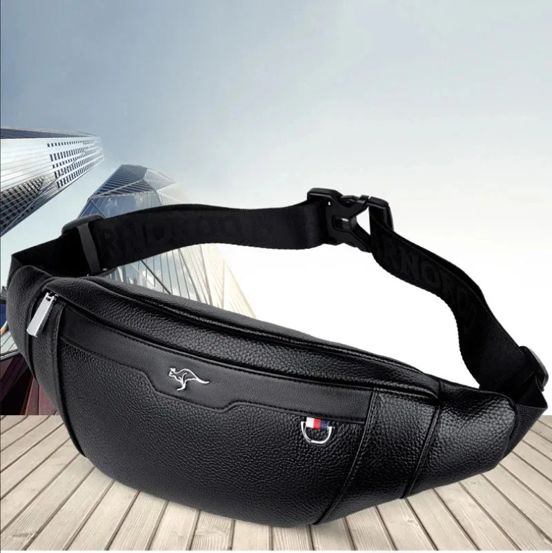 sac banane en cuir multifonctionnel pour homme, idéal pour le sport, les voyages, la course à pied, sacoche bandoulière décontractée, pochette de poitrine pour téléphone