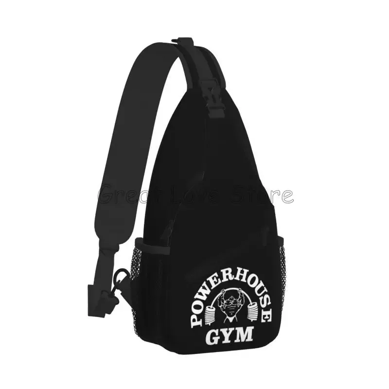 powerhouse gym sac à bandoulière noir unisexe quotidien épaule bandoulière poitrine sac à dos sac à dos portable pour voyage randonnée cyclisme camping