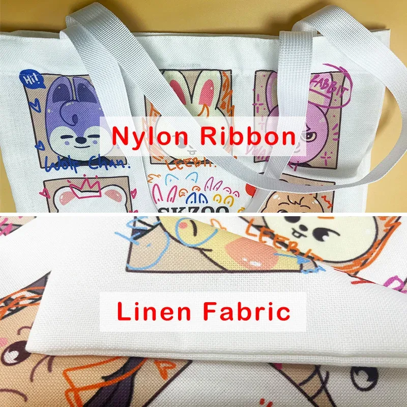 dessin animé bonbons sac à main femmes décontracté lin fourre-tout sous les bras poignée supérieure sac dame shopping sacs de voyage