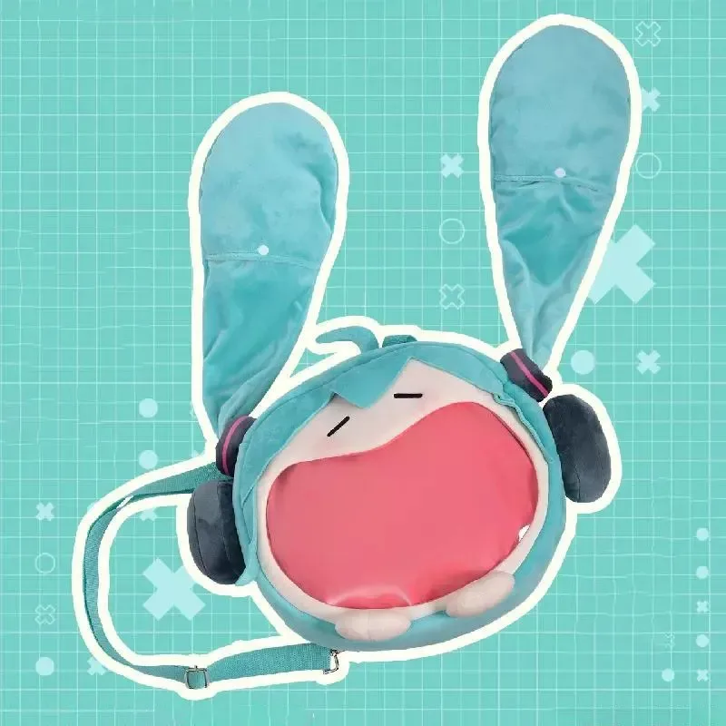 officiel anime miku itabag cosplay hatsune ita sac à dos en peluche femmes sac de bricolage école étudiant hommes velours bandoulière sac à bandoulière