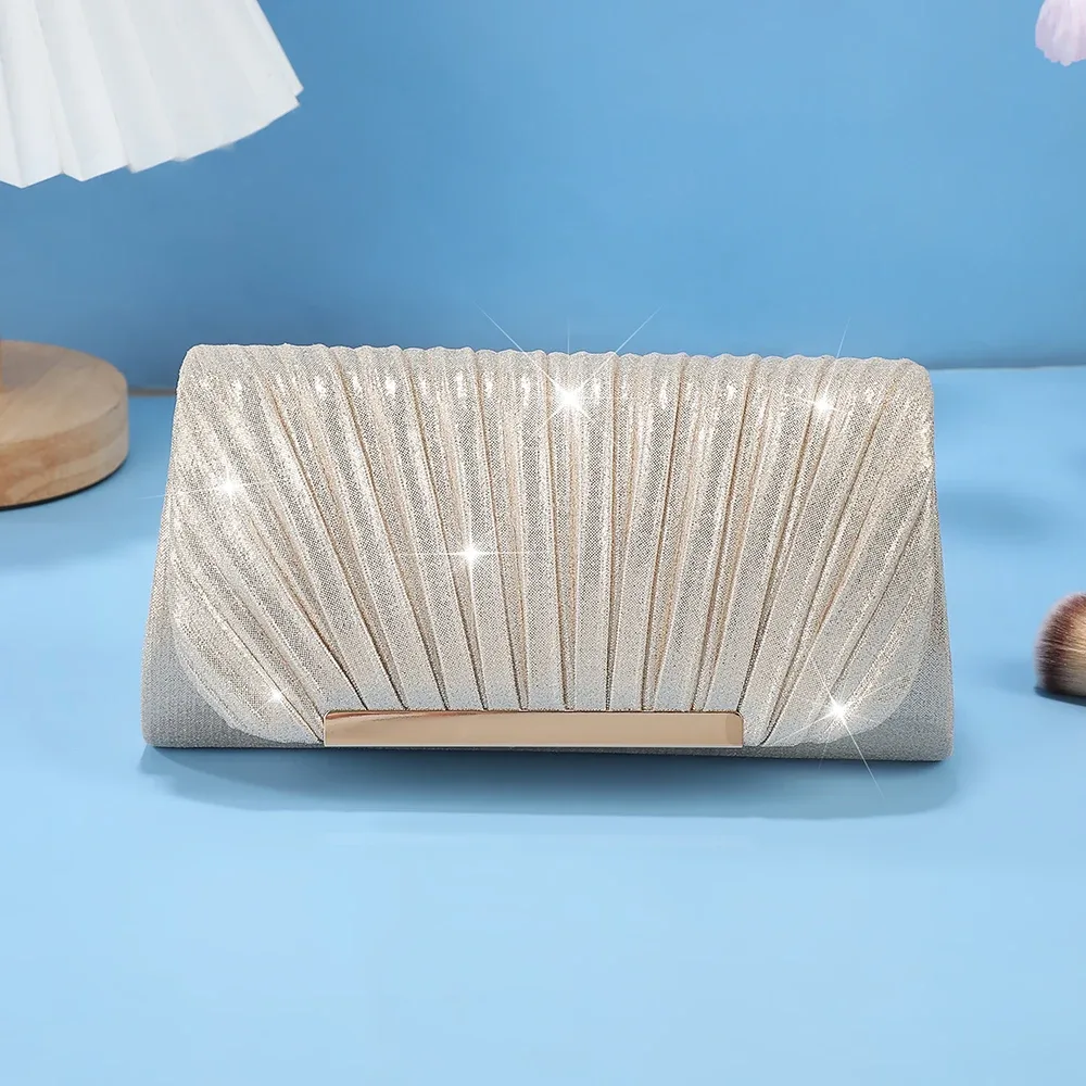 sac de rangement pour fête de mariage à paillettes européennes et américaines, sac de dîner pour femmes, sac pour robe de soirée à une épaule avec chaîne