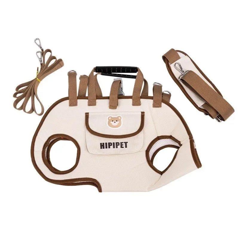 sac à dos de transport multifonctionnel et portable, sac à dos pour chien à double épaule, sac de transport pour animaux de compagnie à porter en bandoulière, sac respirant pour animaux de compagnie d'extérieur