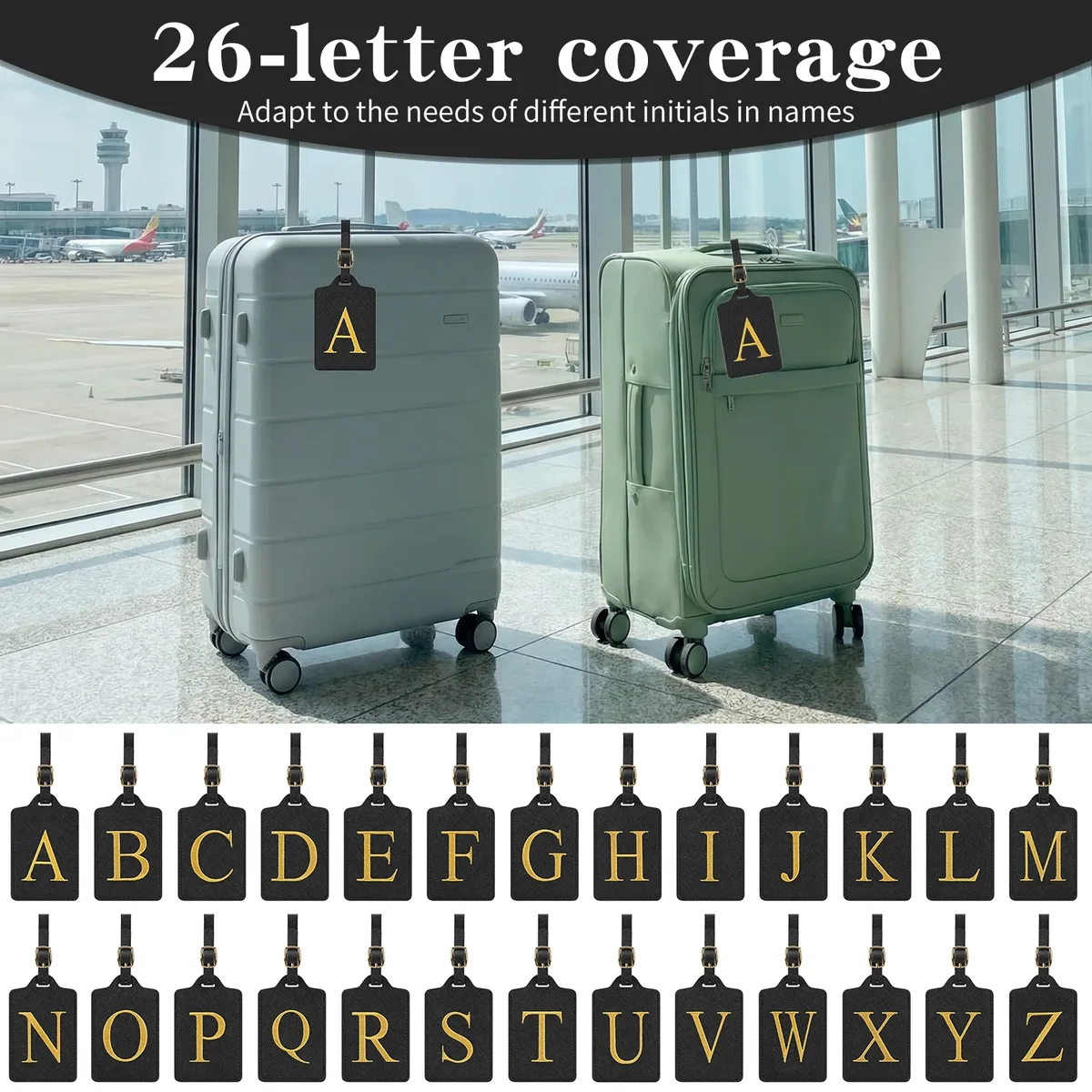 étiquette de bagage en cuir de qualité supérieure pour affaires, étiquette d'adresse pour bagage, étiquette de bagage cabine, porte-nom et adresse, accessoires de voyage