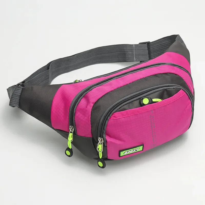 sac de taille de voyage à fermeture éclair, sac à bandoulière pour sports de plein air, étanche, mode, grande capacité réglable pour hommes et femmes