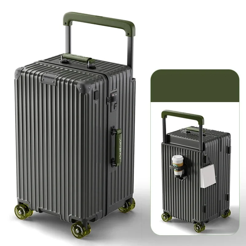 valise de voyage à poignée large de 20 "24" 30 pouces, valise à bagages à main avec fermeture éclair avec roulettes, boîte d'embarquement, sac à bagages roulant