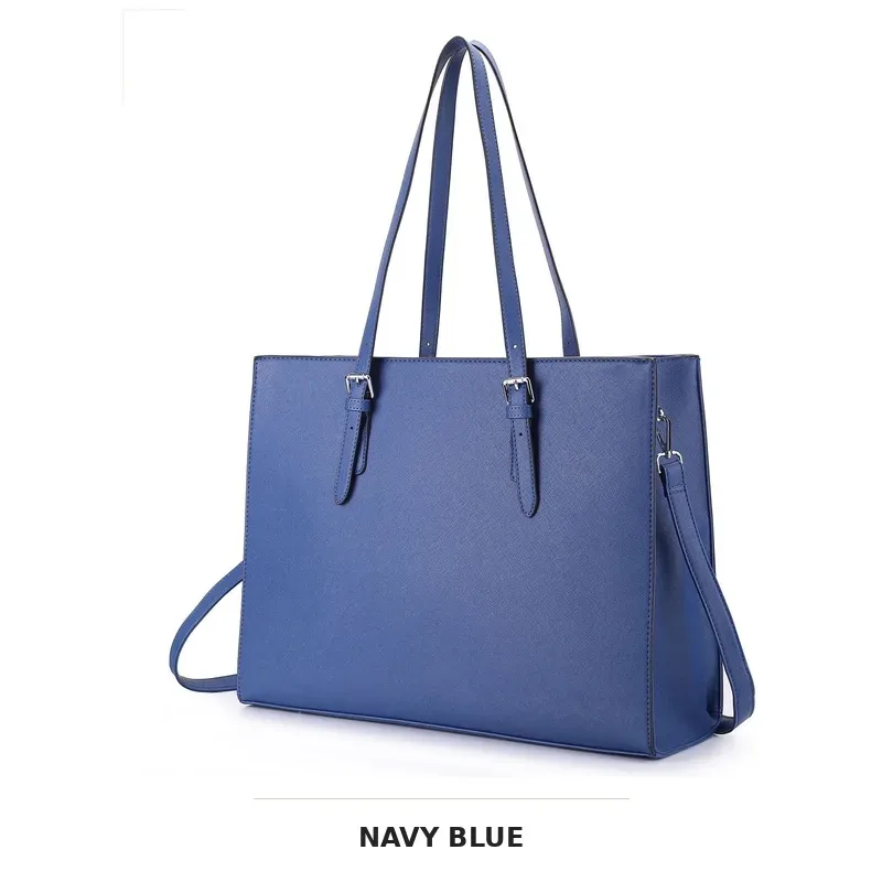 sac pour ordinateur portable pour femme, en cuir croisé, multi-compartiments, mallette d'affaires, grand sac fourre-tout à bandoulière