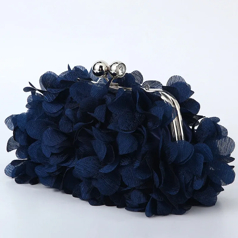 fleur dîner sac à main concepteur chaîne florale bandoulière mariée sac à main embrayages femme pétale soirée pochette robe de mariée sac