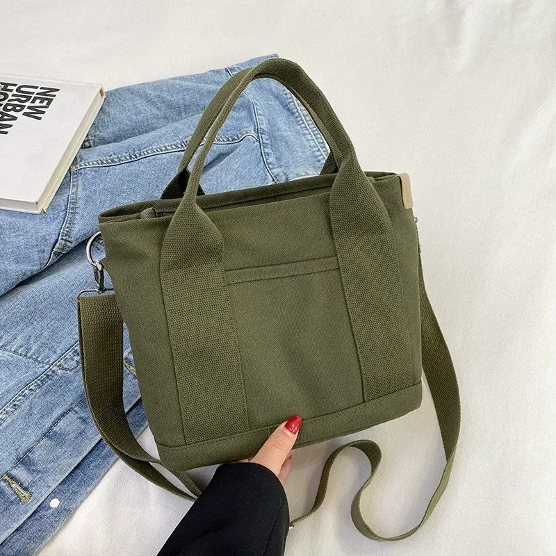 sac à bandoulière décontracté en toile pour femme, avec sangle réglable, sac fourre-tout de voyage quotidien de qualité, plusieurs compartiments pour le travail et l'école