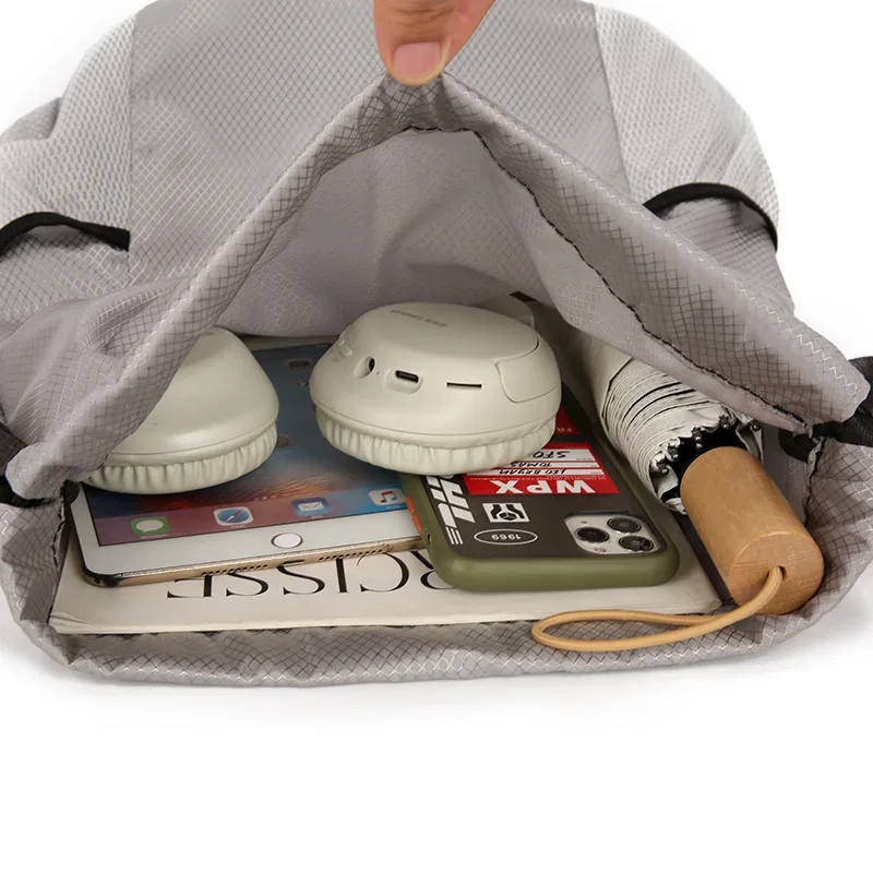 logo personnalisé nouveau style sac à cordon sac à dos pour hommes et femmes sac à dos de voyage simple avec sac de sport de fitness de grande capacité
