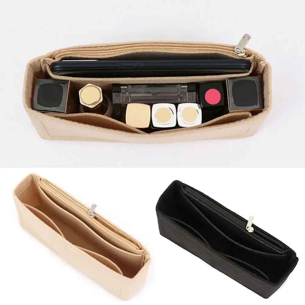 sac à main portable en feutre souple pour femme, sac de voyage, sac à main de marque, évaluateurs, organisateurs de maquillage
