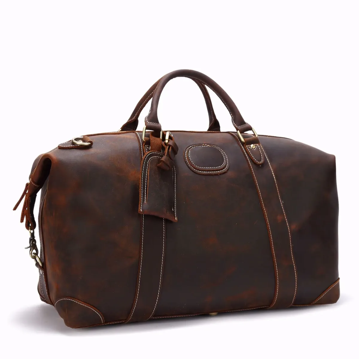 sac de voyage pour homme en cuir véritable crazy horse vintage, grand sac de voyage, sac de sport pour homme, sac de nuit, sac de week-end, grand modèle m110