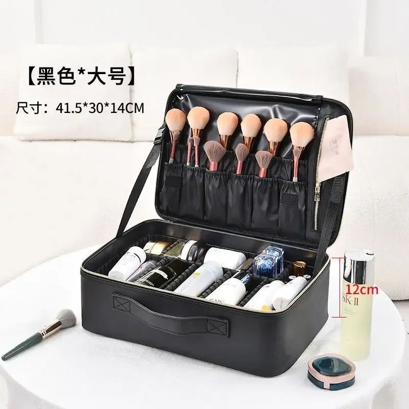 boîte à outils de broderie, sac à cosmétiques léger et de haute qualité pour femmes, nouvelle trousse de maquillage professionnelle de grande capacité 2025