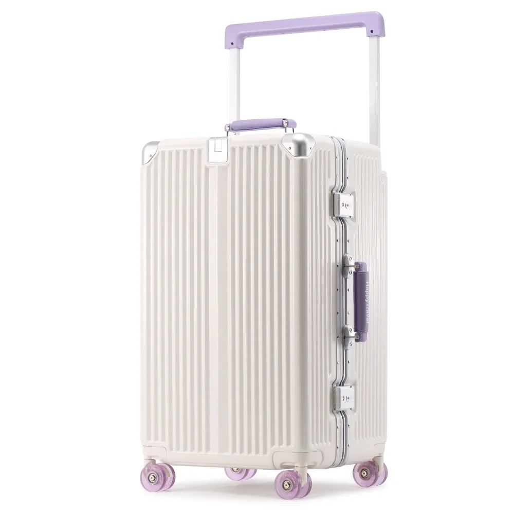valise à roulettes grande capacité avec roues pivotantes, serrure tsa, cadre en aluminium rigide, 20/24/26/28 pouces
