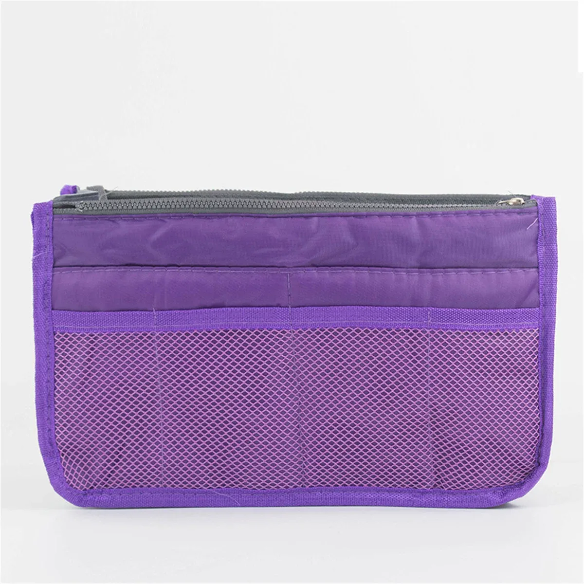 sac de rangement multifonctionnel à double fermeture éclair, grande capacité, pour maquillage et articles de toilette, sac de classification spacieux
