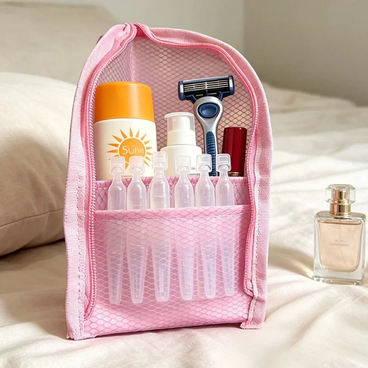 sac de voyage pour maquillage, sac pour pinceaux de maquillage, porte-stylo, sac de rangement pour brosse à dents, sac de toilette portable imperméable pour voyageur