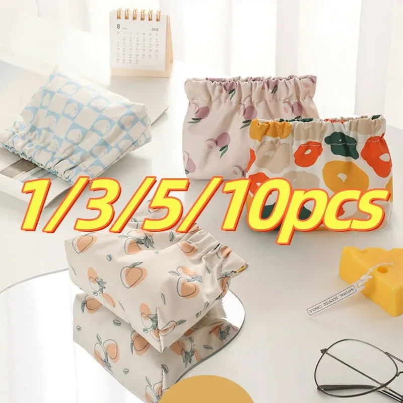 sac de rangement pour serviettes hygiéniques, sacs pour tampons, porte-cartes de crédit, pochette pour serviettes, cosmétiques, porte-monnaie en coton, organisateur, 1 à 10 pièces