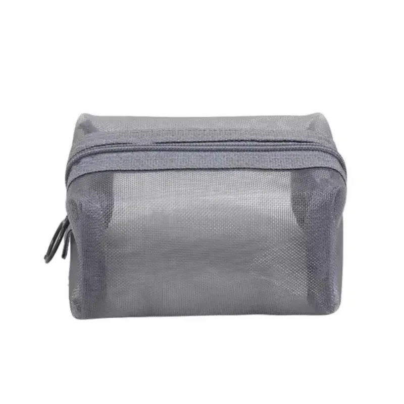 mini sacs cosmétiques en maille de nylon transparente, jolies petites pochettes pour femmes pour rouge à lèvres et maquillage, étui organisateur pour câbles de données, clés et écouteurs.