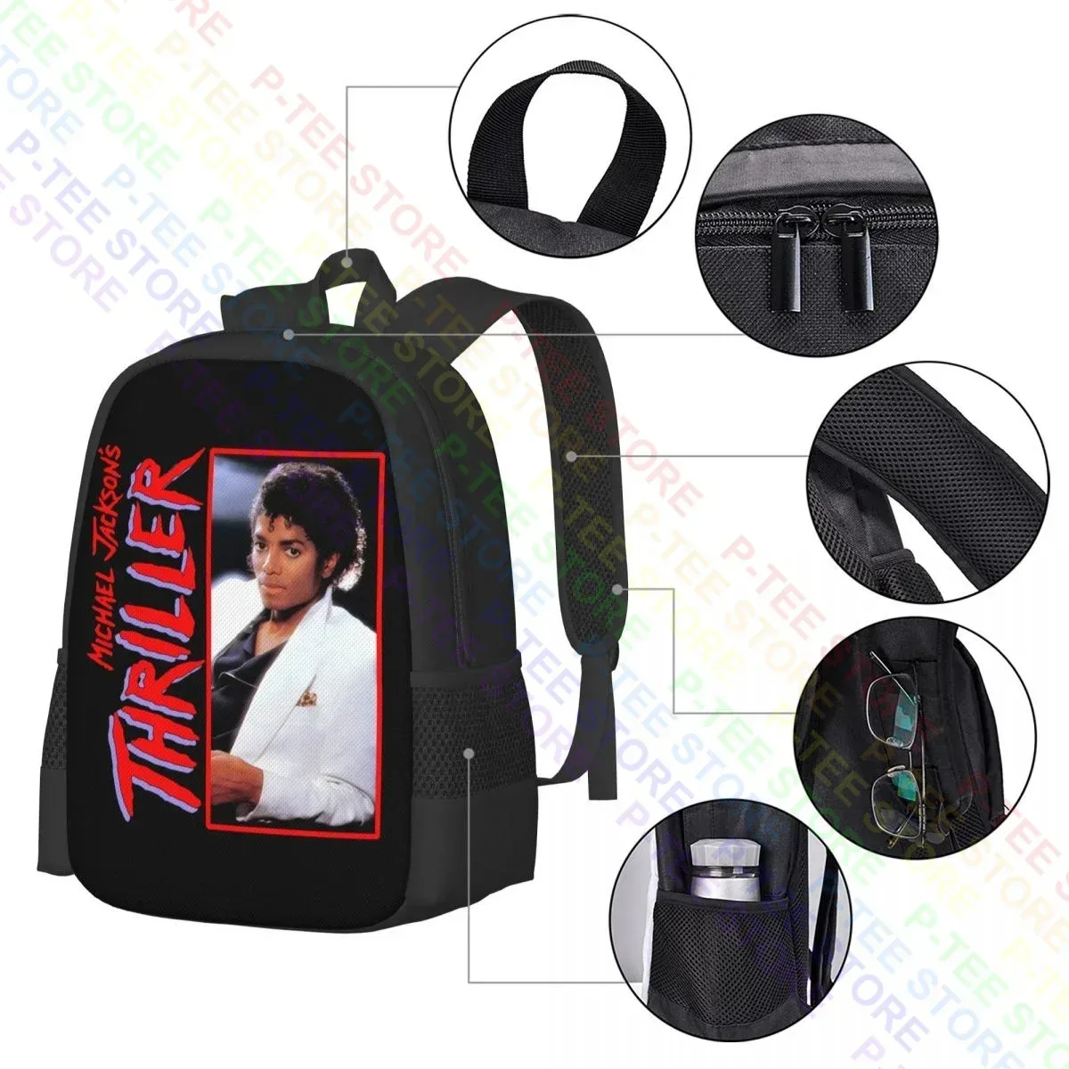 michael jackson thriller album photographicbackpack sac de rangement de natation de grande capacité