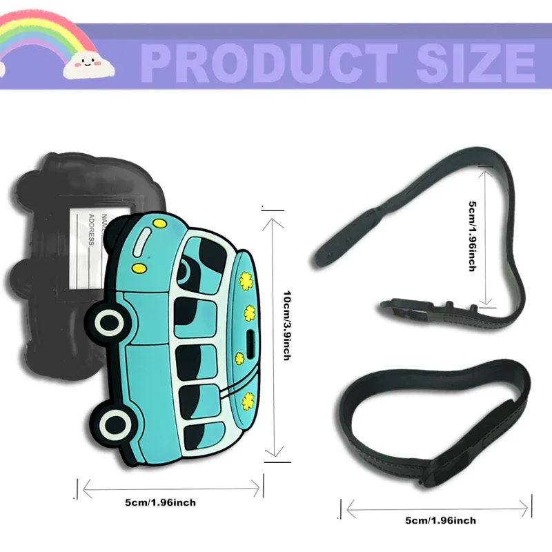 nouveau étiquettes de bagage créatives style dessin animé mignon, porte-adresses pour valise, étiquettes d'embarquement, étiquettes portables, accessoires de voyage