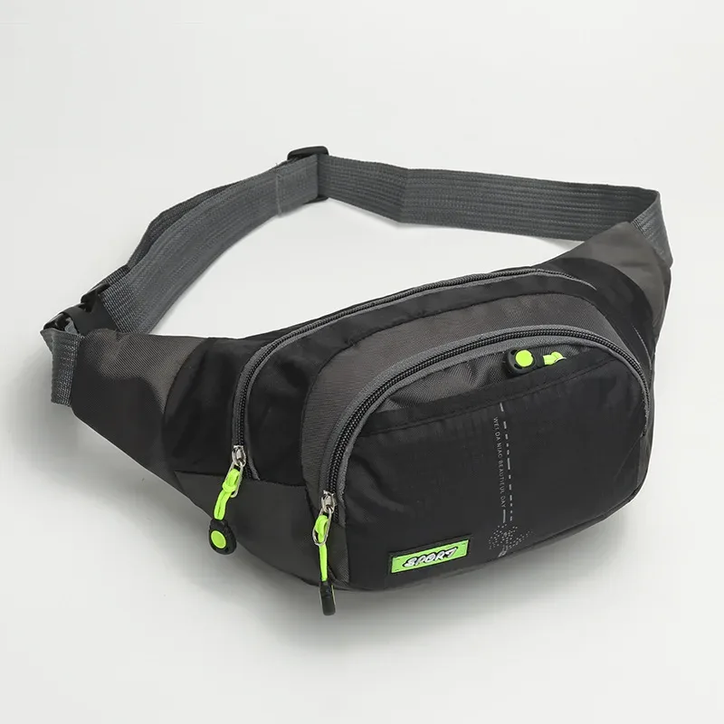 sac de taille de voyage à fermeture éclair, sac à bandoulière pour sports de plein air, étanche, mode, grande capacité réglable pour hommes et femmes
